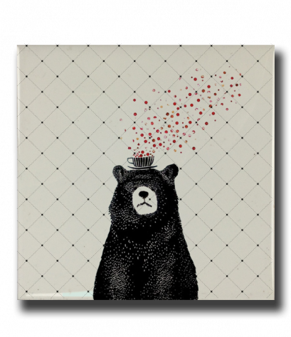 กระเบื้องพิมพ์รูป Black bear Tiles